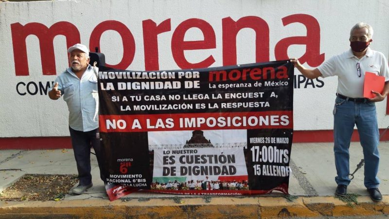 Photo of Protestan militantes de Morena antes de designación