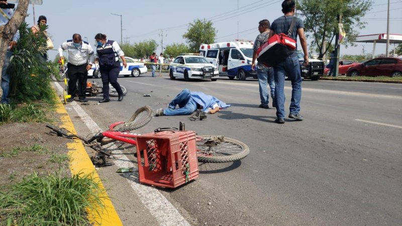 Photo of Motociclista arrolla a ciclista, muere al instante