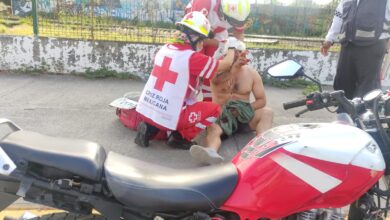 Photo of Fuerte accidente de moto en el eje vial