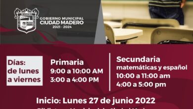 Photo of Gobierno de Madero impartirá Curso de Regularización para alumnos de educación nivel básico
