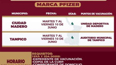 Photo of Iniciará vacunación en Tampico y Madero para jóvenes