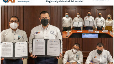 Photo of Firman convenio la UAT y el Instituto Registral y Catastral del estado