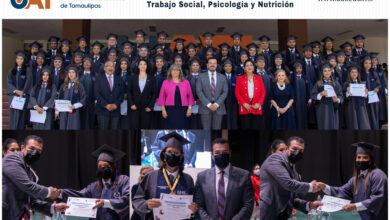 Photo of Felicita Rector de la UAT a egresados de Trabajo Social, Psicología y Nutrición