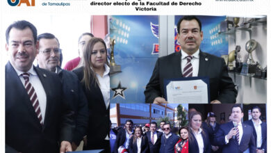 Photo of Recibe Edy Izaguirre constancia de director electo de la Facultad de Derecho Victoria