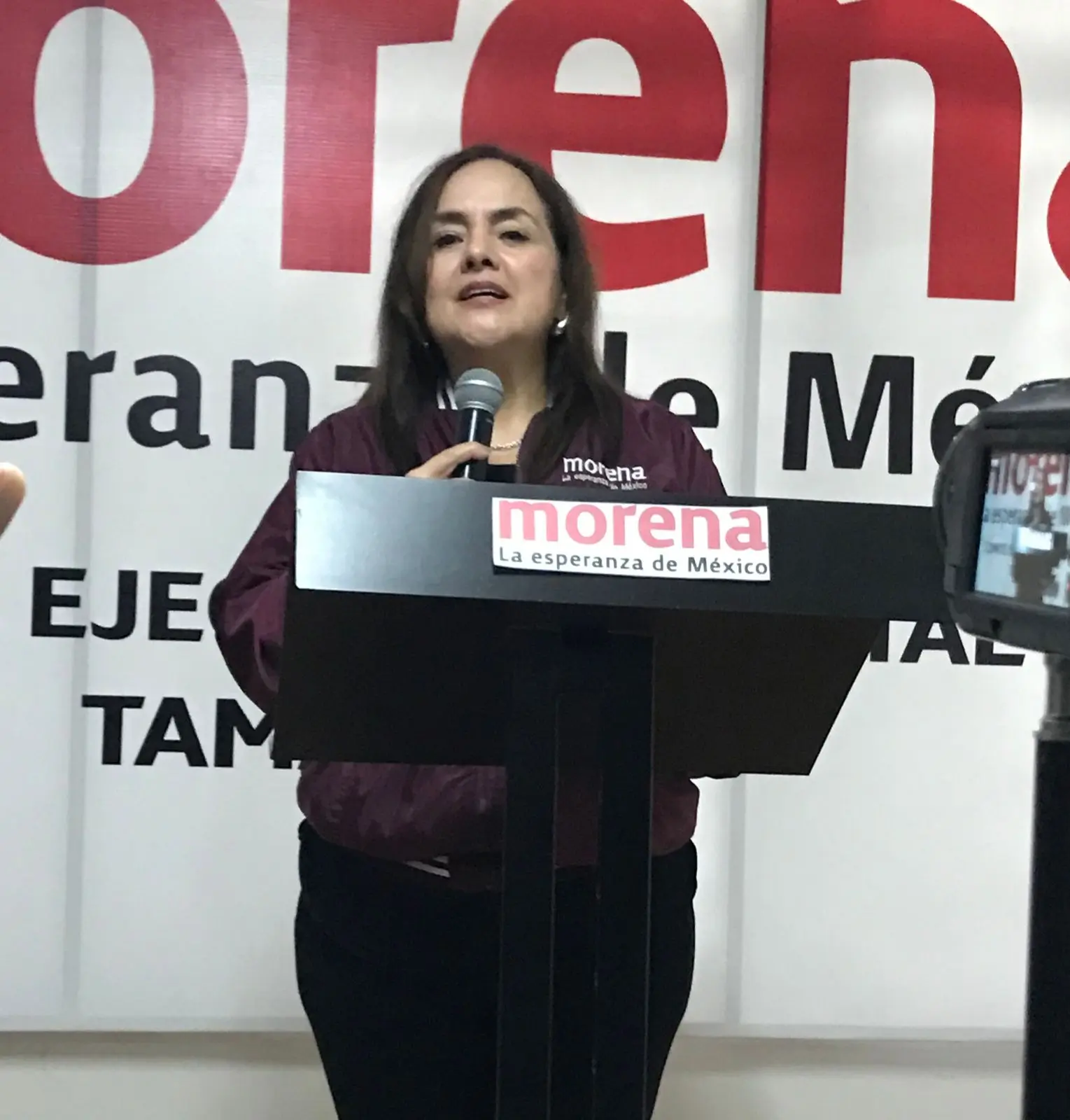 Yuriria Iturbe Vázquez, presidenta de Morena en Tamaulipas.