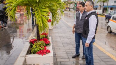 Photo of Adrián Oseguera embellece Cd. Madero con decoración navideña