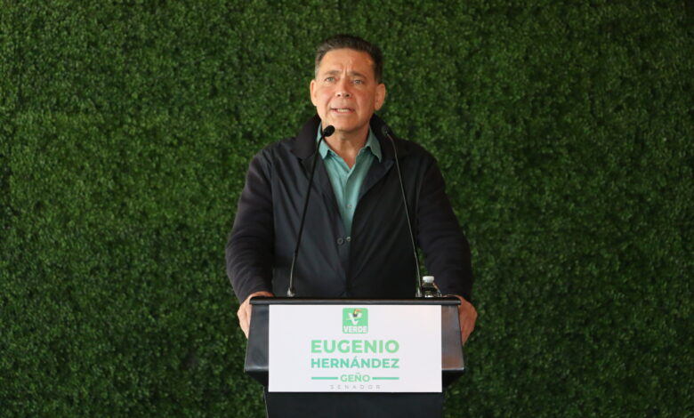 Eugenio Hernández Flores, candidato al Senado por el Partido Verde.