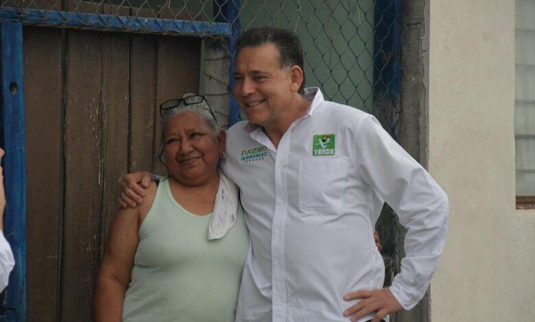 Eugenio Hernández Flores, candidato del Partido Verde al Senado continúa su campaña en Reynosa.