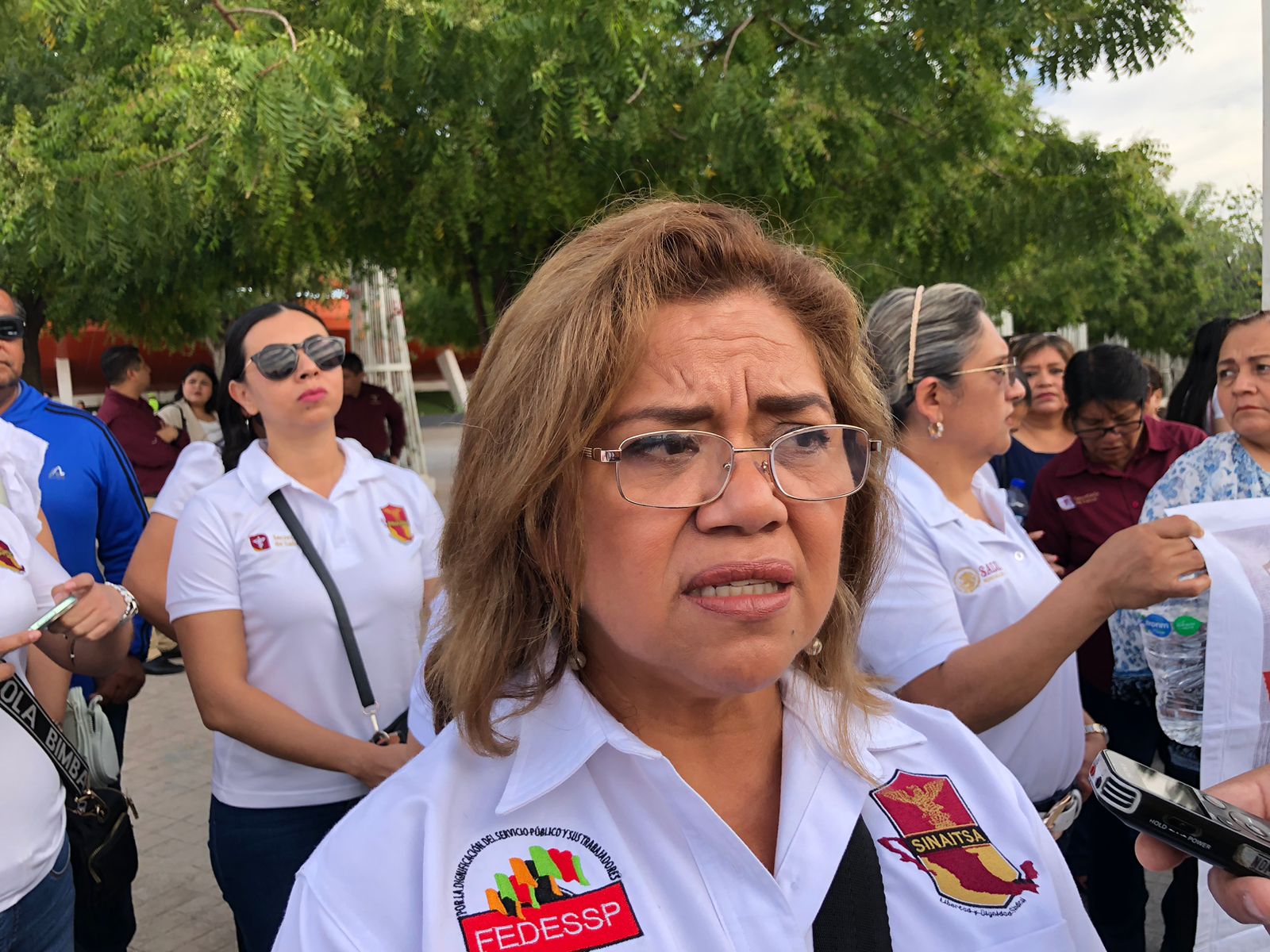 Mónica Martínez Marín, Secretaria General de la Sección Uno del Sindicato Nacional Independiente de Trabajadores de Salud.