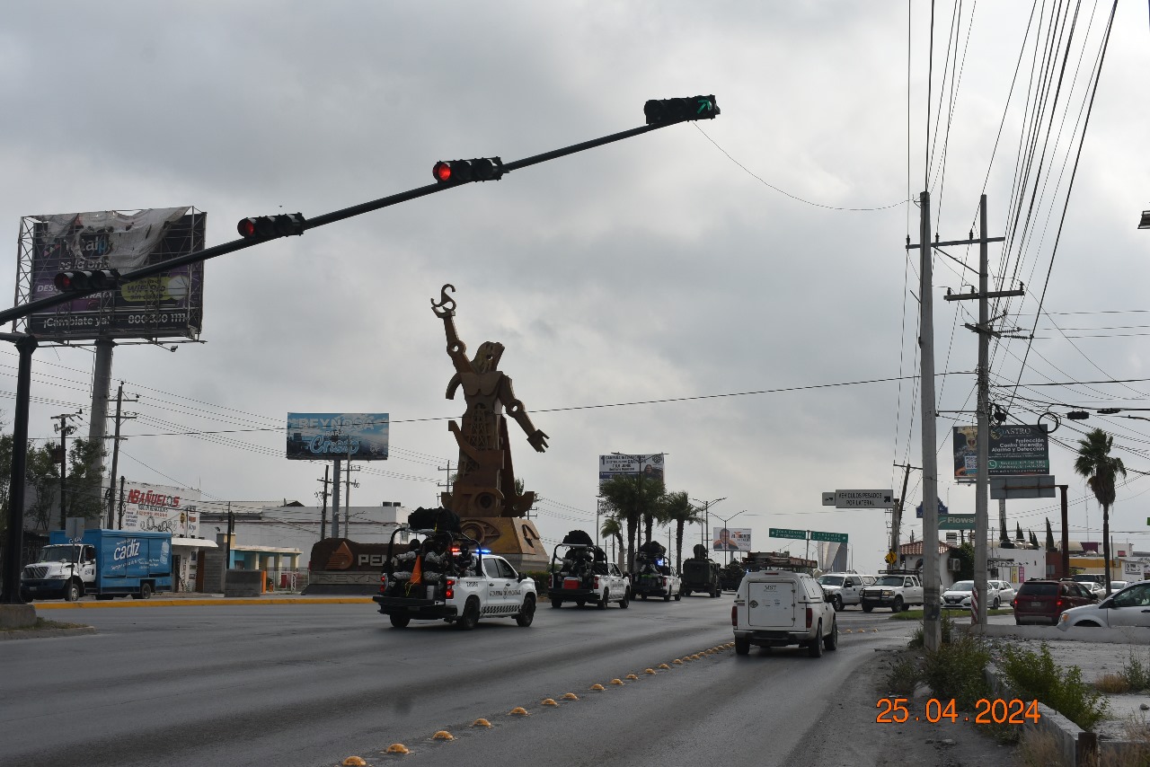 Arriban 300 elementos a Reynosa para reforzar la seguridad.