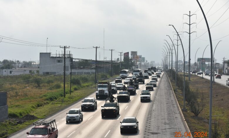 El contingente se incorporó de inmediato a labores de seguridad en Reynosa.