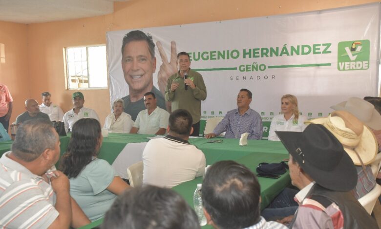 El candidato del Partido Verde, Eugenio Hernández, recibió el respaldo en Padilla.