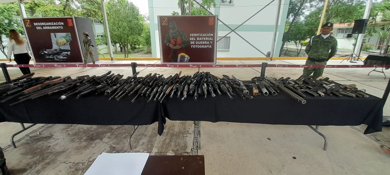 Casi 500 armas de fuego fueron destruidas en la primer acción de este tipo en el año en Tamaulipas.