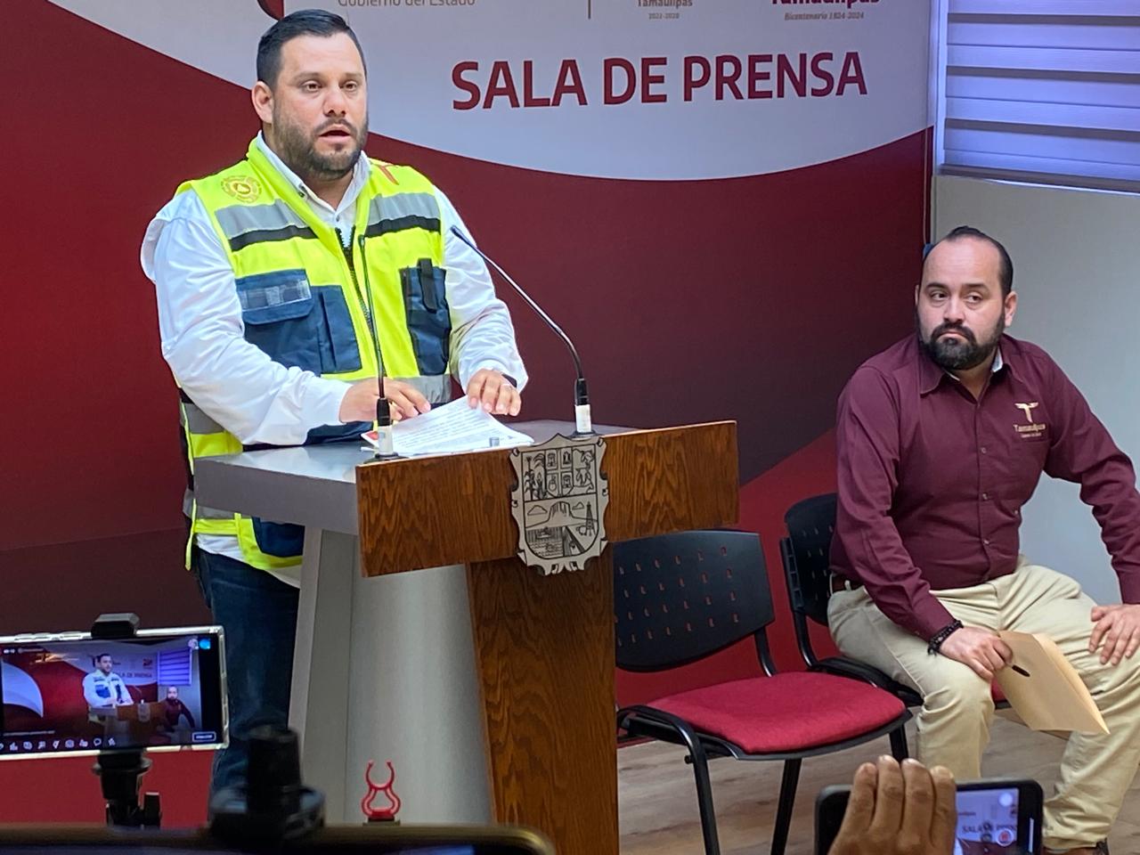 Luis Gerardo González De la Fuente, Coordinador de Protección Civil y Omar Villafuerte Sánchez, Director de proyectos de la Secretaría de Turismo.