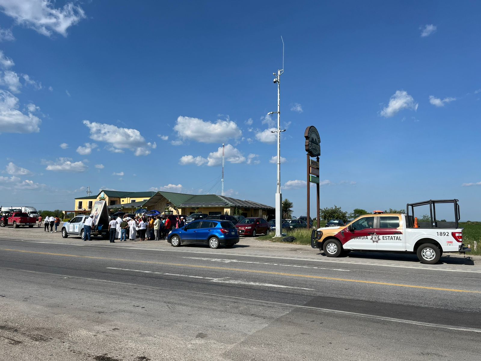 Los peregrinos recibieron apoyo en seguridad durante su recorrido.