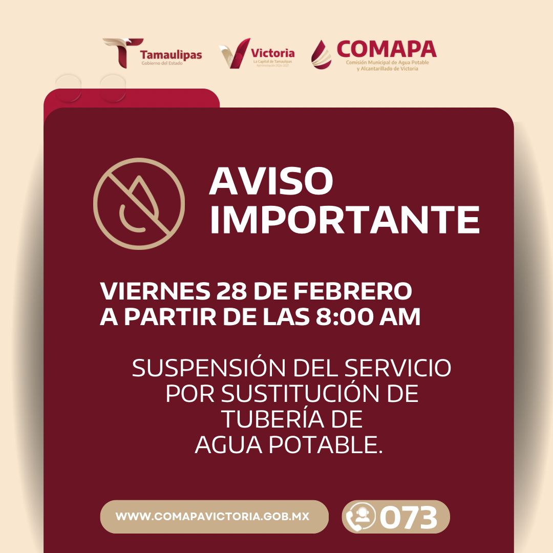 anuncio corte de agua