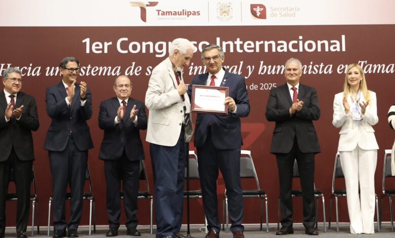 El Gobernador Américo Villarreal Anaya inauguró el Primer Congreso Internacional "Hacia un Sistema de Salud Integral y Humanista en Tamaulipas".