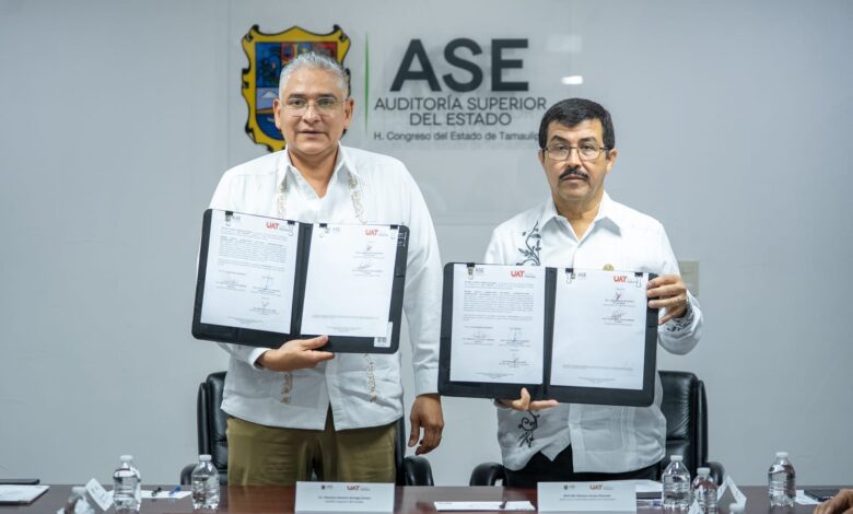 A través del convenio entre la UAT y la ASE se impulsará la colaboración en programas académicos, de investigación, innovación y movilidad, así como la formación de talentos y el desarrollo profesional.