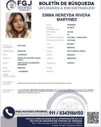 Ficha de búsqueda de Emma Nereyda Rivera