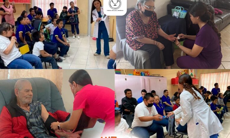 Alumnos y docentes de la Facultad de Medicina, ofrecen diversos servicios gratuitos de salud y atención a grupos vulnerables y adultos mayores.