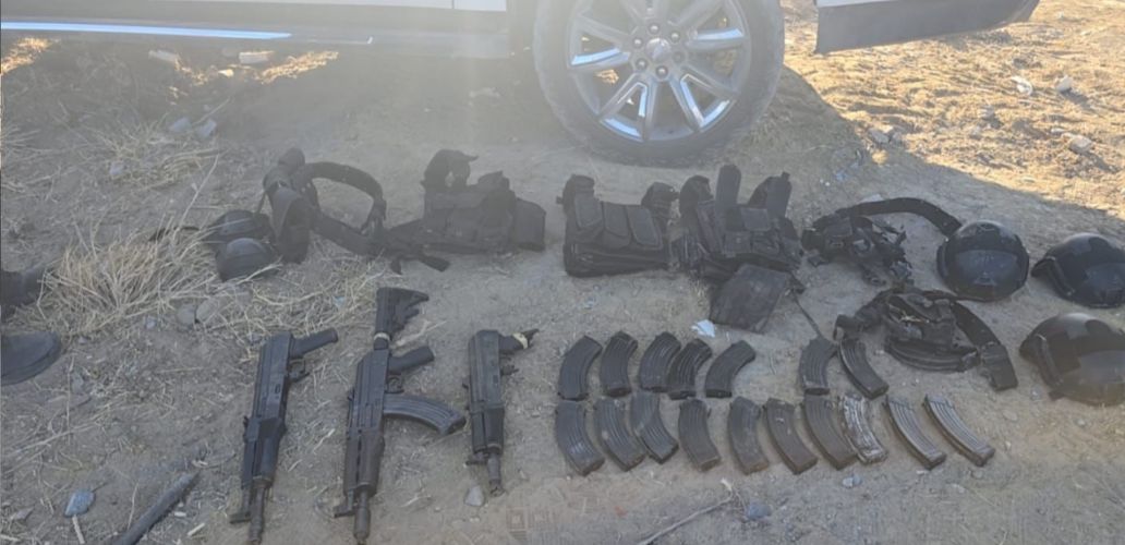 Diverso armamento fue asegurado por los efectivos de la Guardia Estatal.