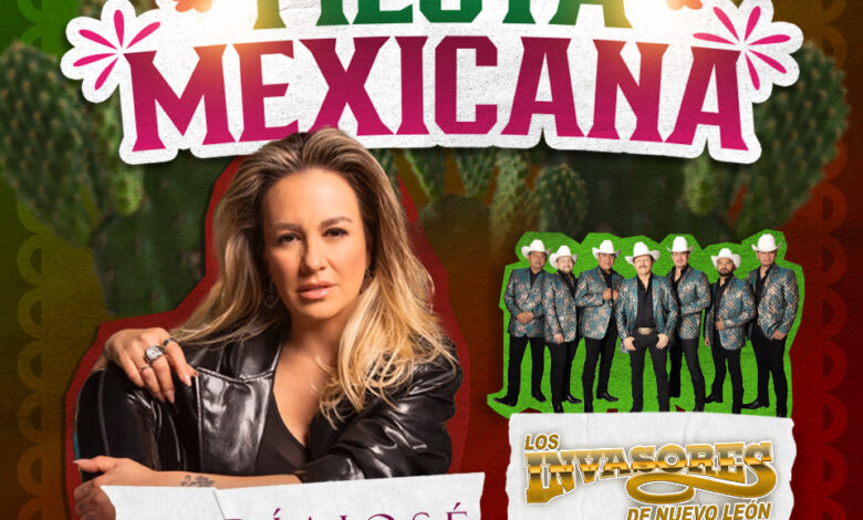 La fiesta mexicana en Nuevo Laredo, contará con la presentación estelar de la cantante pop María José y la agrupación norteña Los Invasores de Nuevo León.