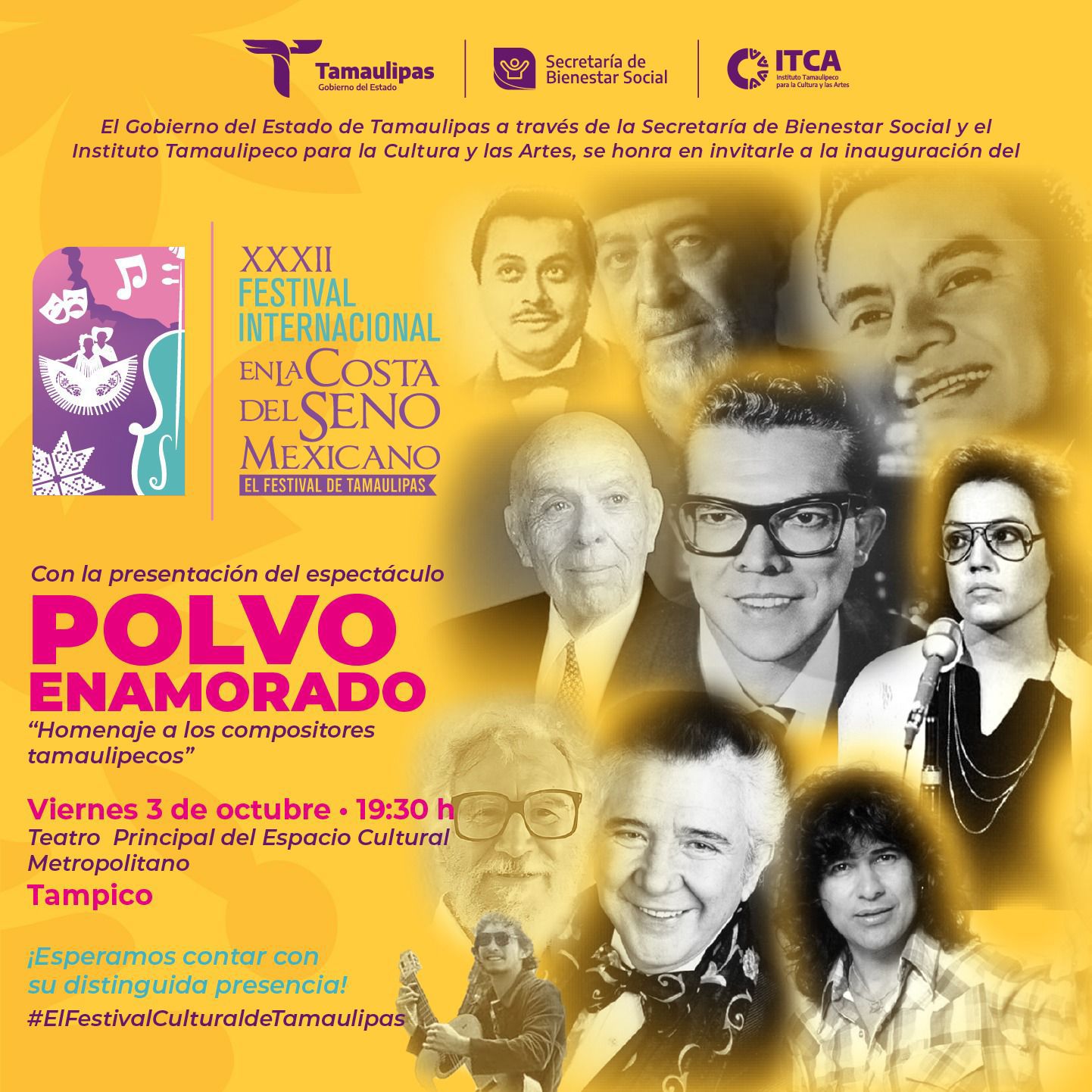 El espectáculo "Polvo Enamorado" rendirá homenaje a compositores tamaulipecos.