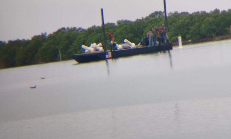 Dos embarcaciones estadunidenses colocaron boyas transfronterizas en la boca del río Bravo donde converge con el Golfo de México.