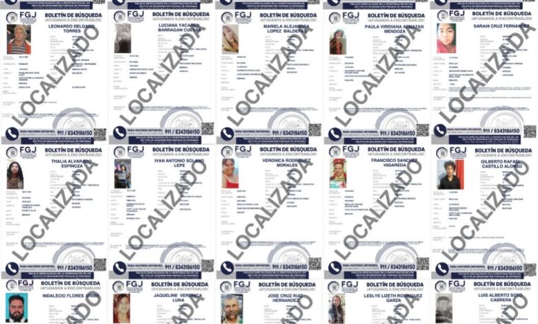 En los últimos tres años fueron localizadas 2,443 personas que corresponden al 58.90 por ciento del total de personas reportadas como desaparecidas en Tamaulipas.