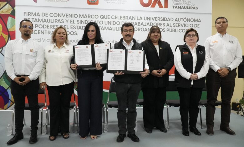 Mediante un convenio de colaboración se establece un esquema de becas educativas para trabajadores sindicalizados del Gobierno del Estado y sus hijos.