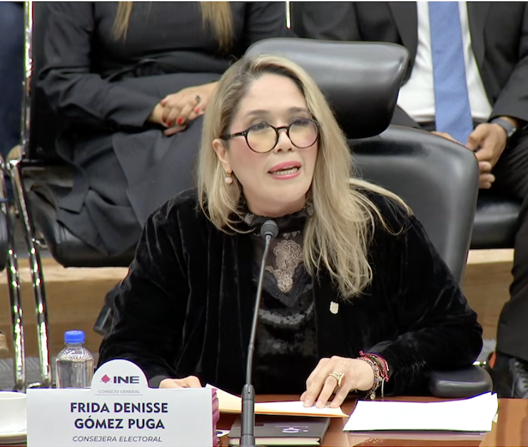 Frida Gómez Puga, Consejera Electoral del Instituto Nacional Electoral (INE).