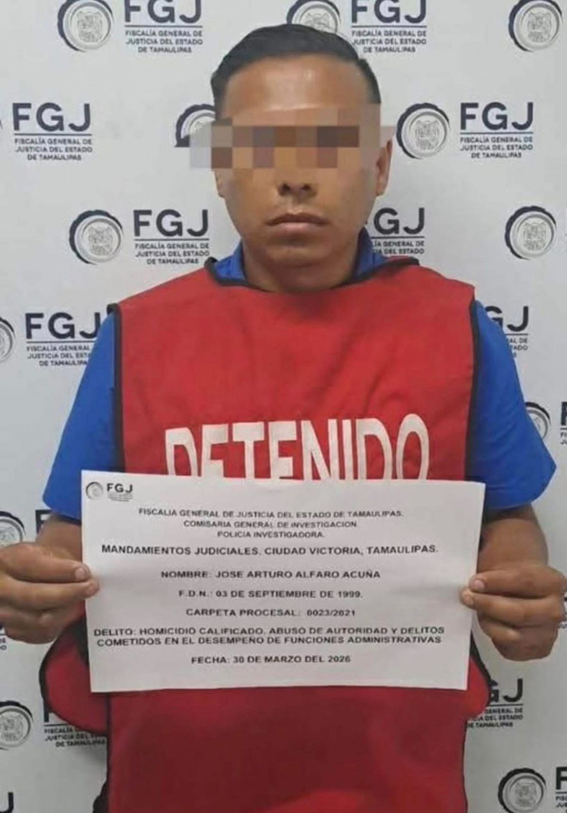 José Arturo “A” es uno de los policías involucrados en la masacre de migrantes en Camargo.