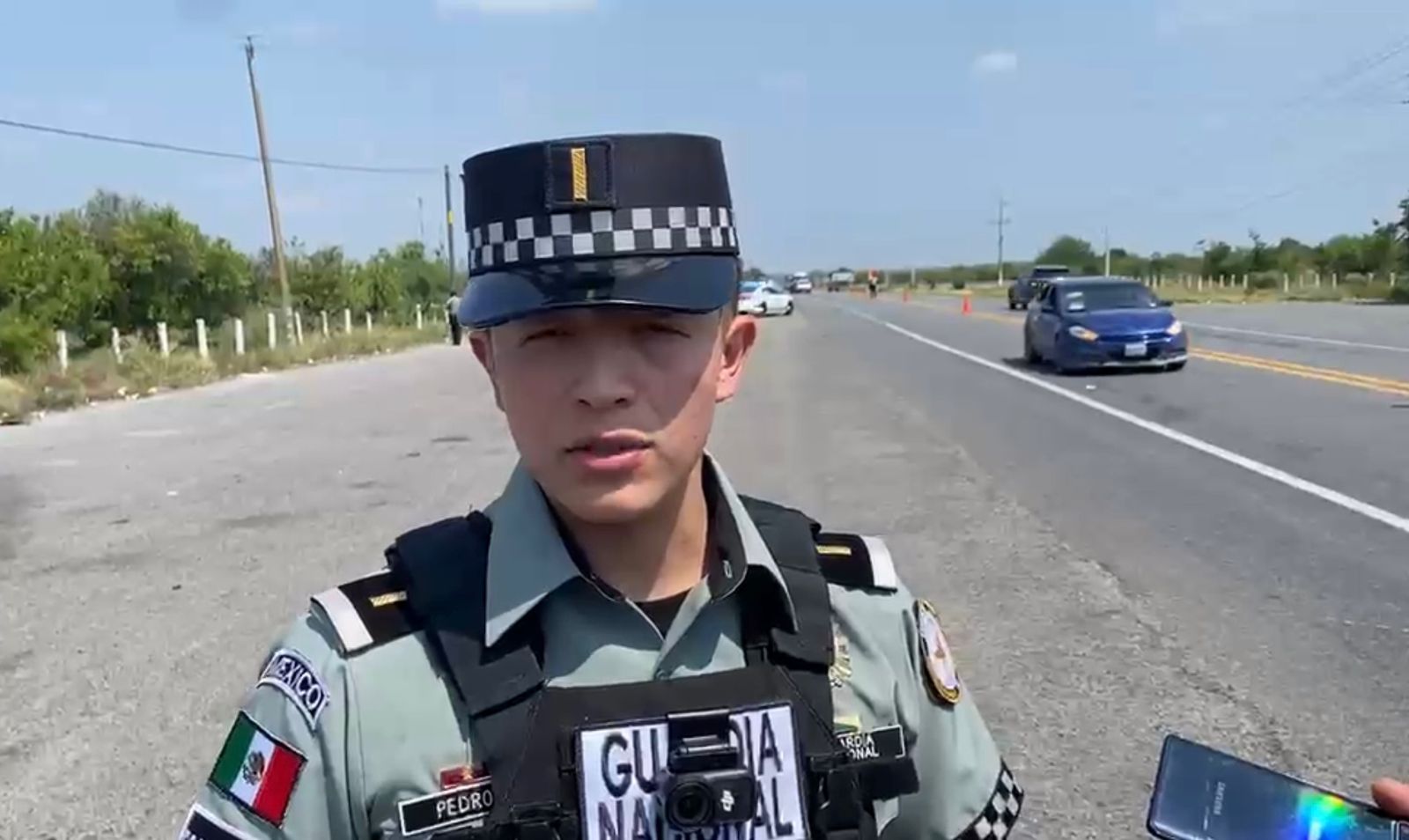 José Esteban Pedroza Gómez, Subteniente de la Guardia Nacional.
