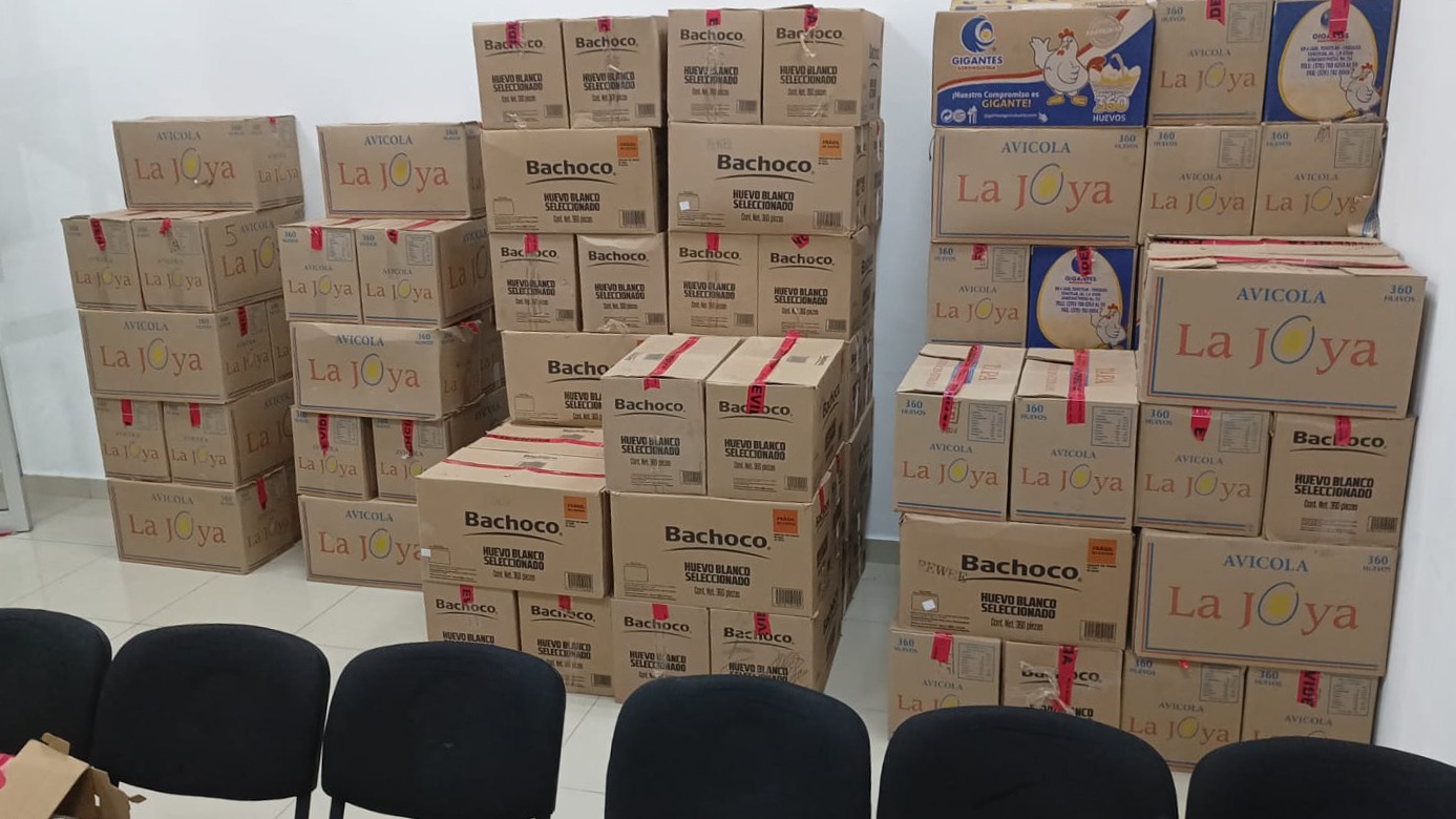 La bodega identificada como Comercializadora Monarca era señalada como el establecimiento donde debían adquirir el huevo para posteriormente comercializarlo al menudeo.