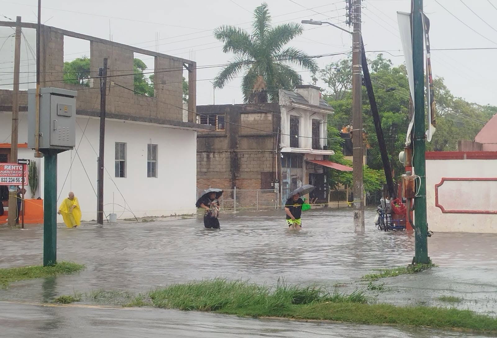 Las lluvias de alta intensidad registradas en la zona sur de Tamaulipas dejaron encharcamientos, pero hasta el momento no se reportan personas en riesgo.